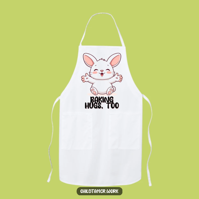 Funny Bunny Chef Apron: Fluffy Friend's Hug, Whimsical & Hilarious Kitchen Wear