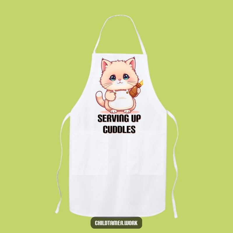 Funny Cat Apron - Cute Kitten Kitchen Wear for Nurturing Cooks