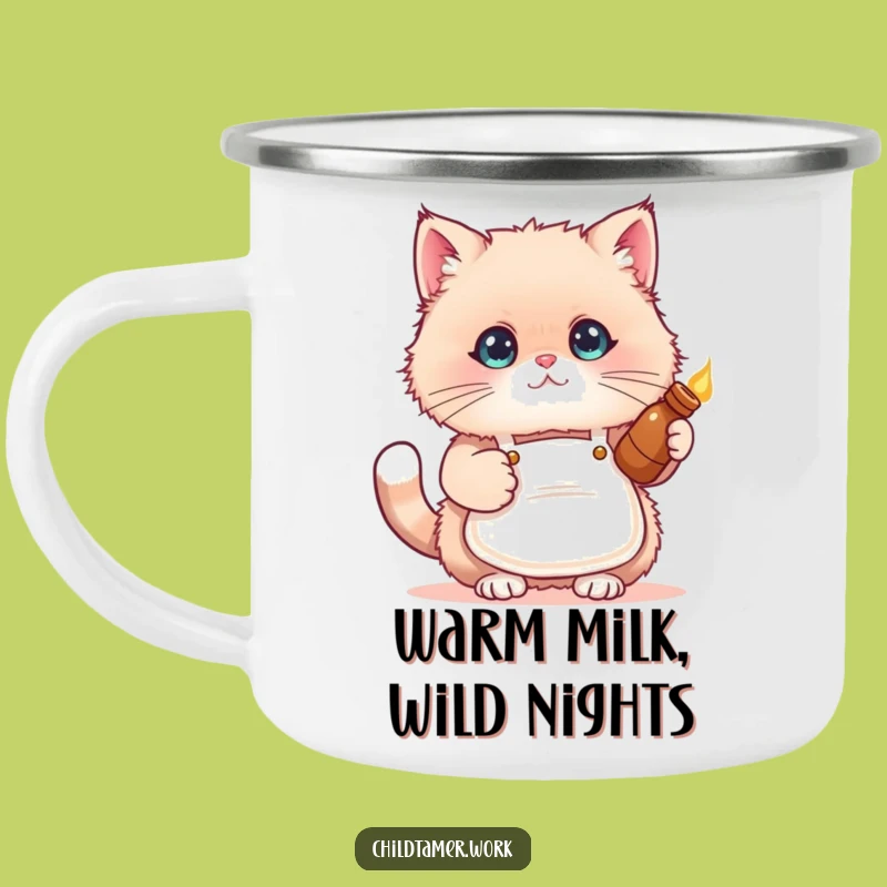 Funny Cat Apron Camping Mug - Durable & Cute Kitten Cup