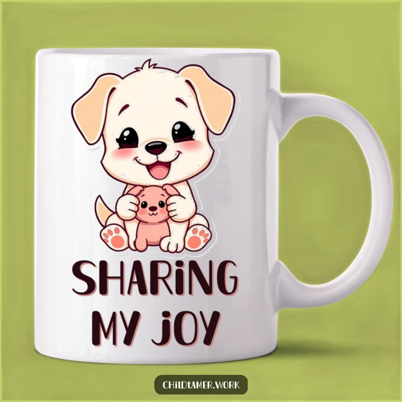 Funny Puppy Mug: Sharing Character Gift for Dog Lovers' Joy