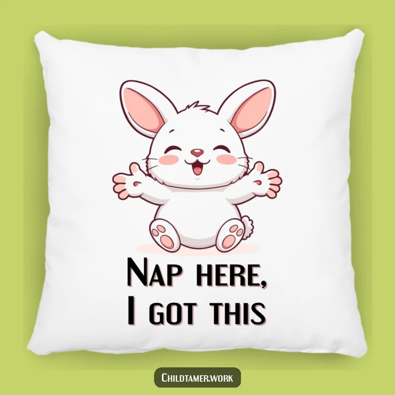 Funny Bunny Hug Pillow: Fluffy Friend's Comfort, Soft & Hilarious Decor Accent