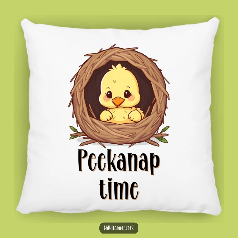 Funny Duckling Nest Pillow: Soft & Cute Peeking Chick Comfort, Cozy Decor Gift