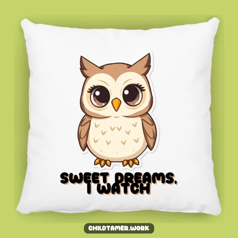 Funny Owl Pillow: Attentive Watcher, Soft Comfort with Hilarious Wisdom