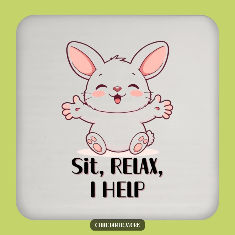Funny Bunny Coaster Set: Fluffy Hugs Protect Surfaces, Hilarious Drink Protection