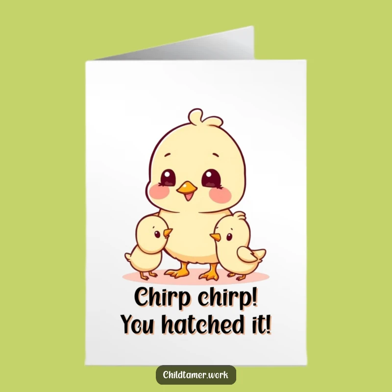 Free Printable Chick Congrats Card: Little Birds Celebrate Big - Downloadable Gift
