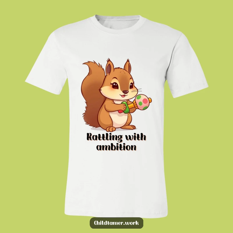 Funny Squirrel Rattle T-Shirt - Determined Rodent Character Tee