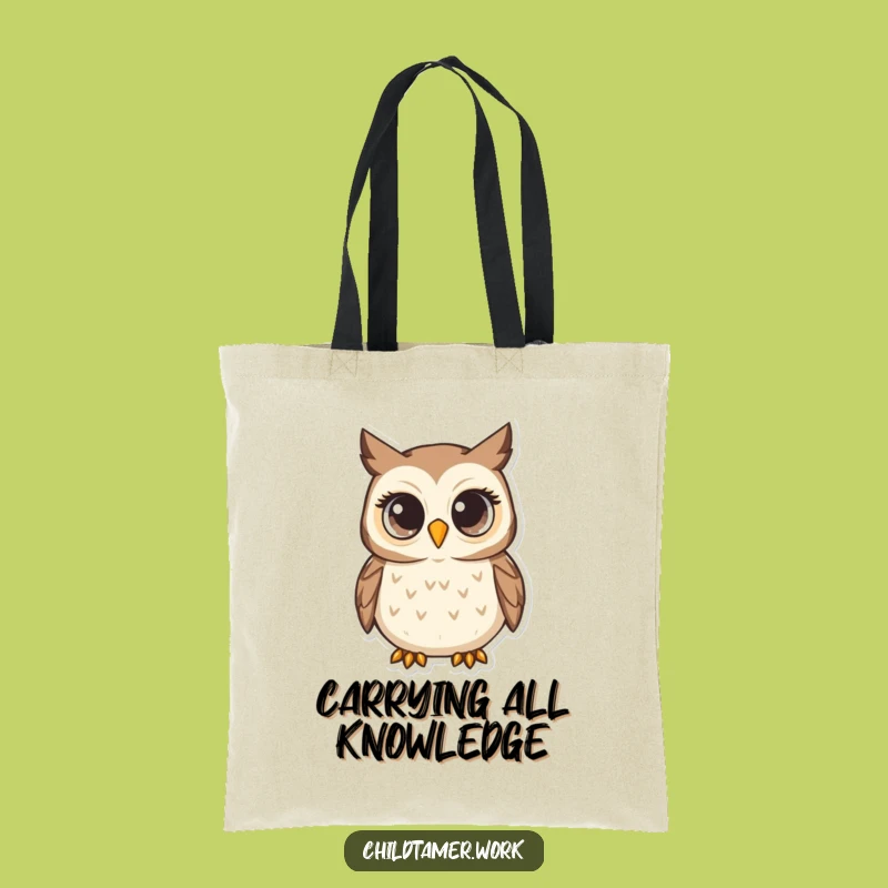 Funny Owl Tote Bag: Attentive Watcher, Functional & Hilarious Carry-All