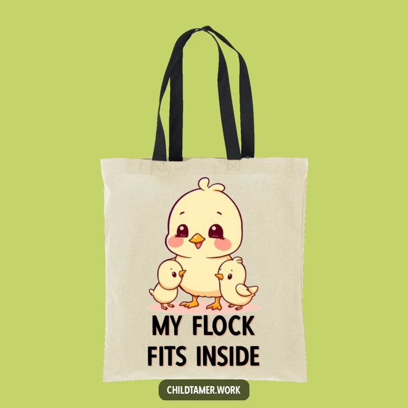 Funny Chick Tote Bag: Cheerful Duo, Spacious & Hilarious Carry-All